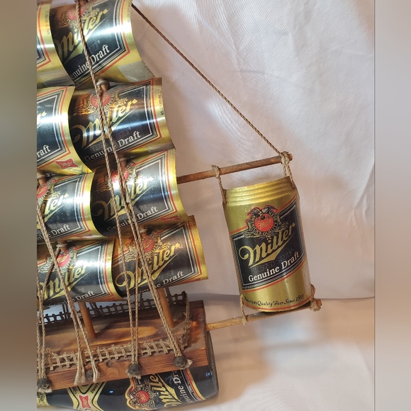 Miller Genuine Draft Vintage Empty Can  Ship Boat Hand Crafted - Picture 4 of 6